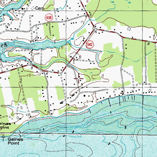 Topographic Map of York River Farms, VA