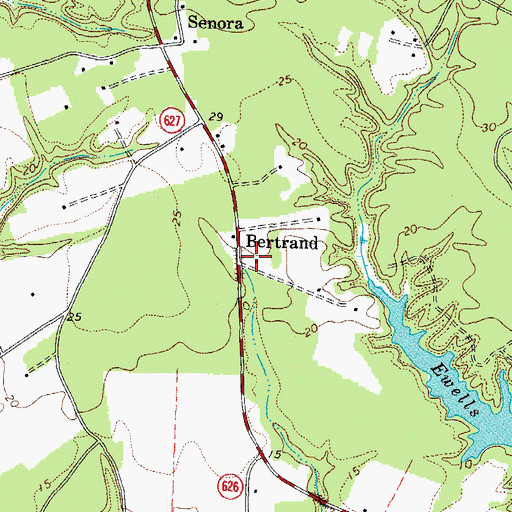 Topographic Map of Bertrand School (historical), VA