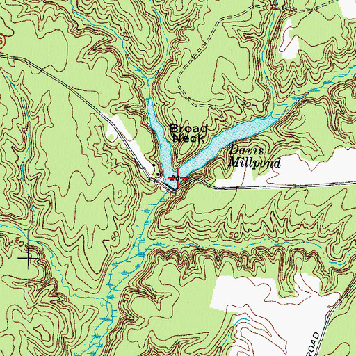 Topographic Map of Cabin Swamp, VA