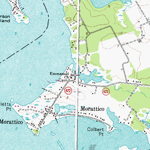 Topographic Map of Emmanuel Cemetery, VA
