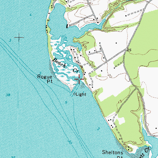 Topographic Map of Rogues Hole, VA