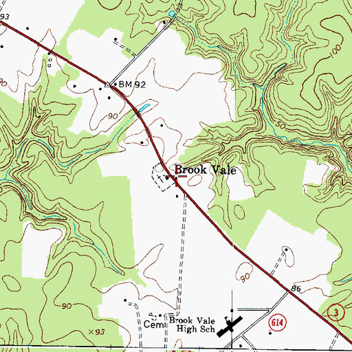 Topographic Map of White Marsh Church, VA