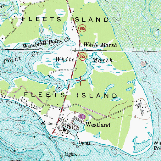 Topographic Map of Georges Cove, VA