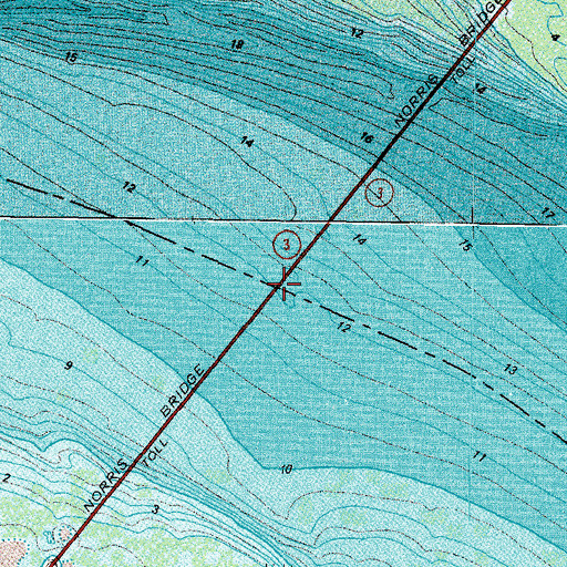 Topographic Map of Grey Point-White Stone Ferry (historical), VA