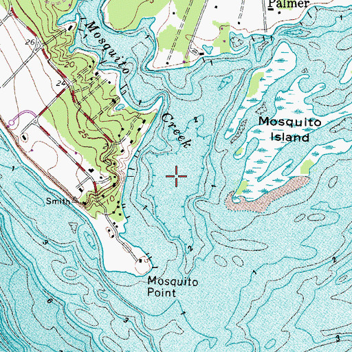 Topographic Map of Ships Hole, VA