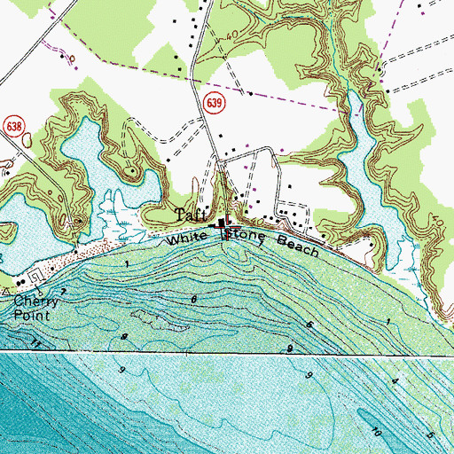 Topographic Map of White Stone Wharf, VA