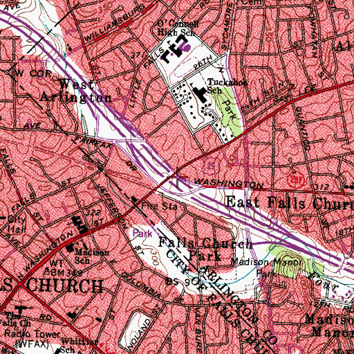 Topographic Map of Interchange 68, VA