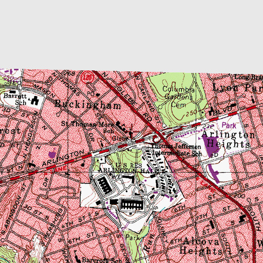 Topographic Map of Saint Thomas More Catholic Church, VA