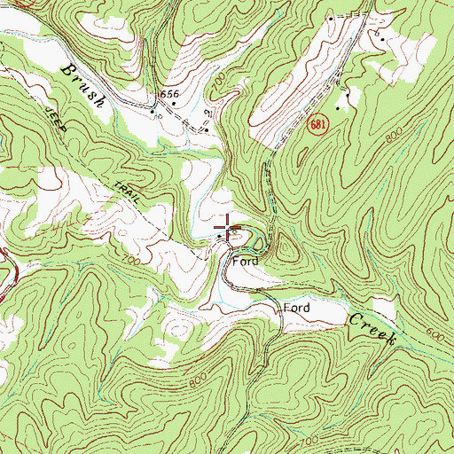 Topographic Map of Ashtons Mill (historical), VA