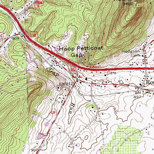 Topographic Map of Chambersville, VA