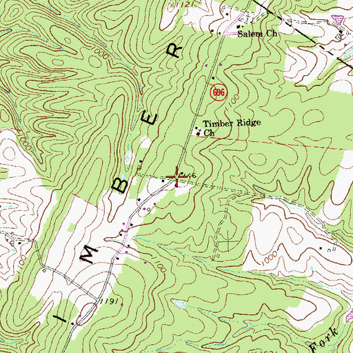 Topographic Map of Hinckle, VA