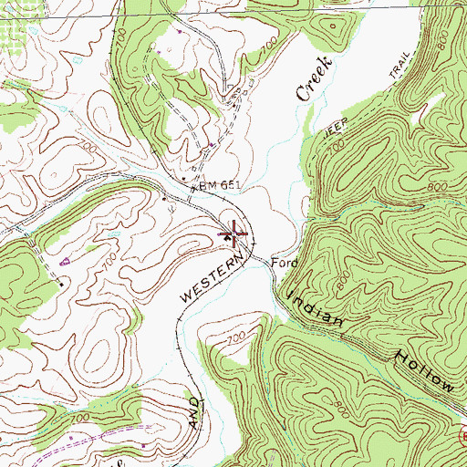 Topographic Map of Indian Hollow, VA