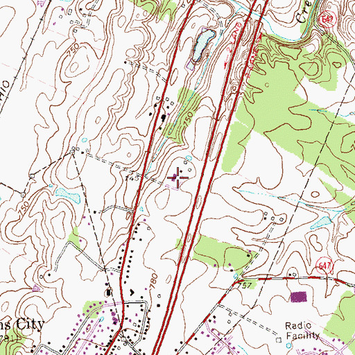 Topographic Map of Shenandoah Valley Christian Academy, VA