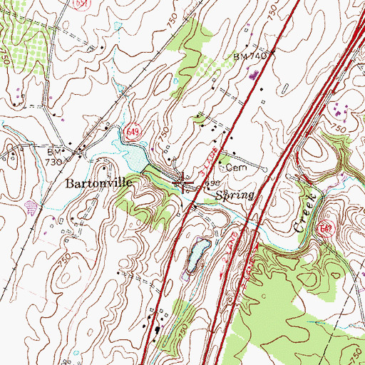 Topographic Map of Springdale Mill Complex, VA