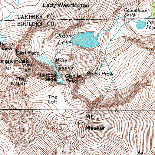 Topographic Map of The Notch, CO
