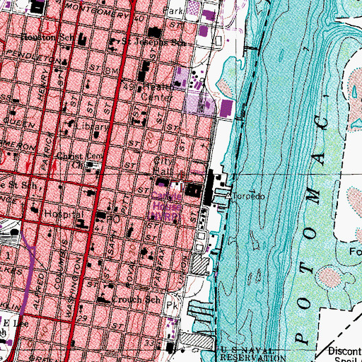 Topographic Map of Carlyle House, VA