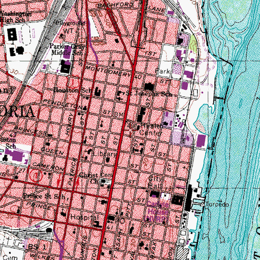 Topographic Map of Hallowell School (historical), VA