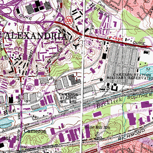 Topographic Map of Trade Center Shopping Center, VA