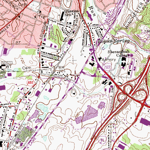 Topographic Map of Featherbed Lane Shopping Center, VA