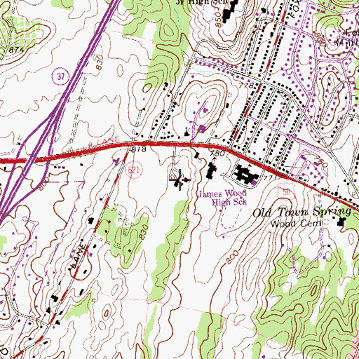 Topographic Map of Sacred Heart Academy, VA
