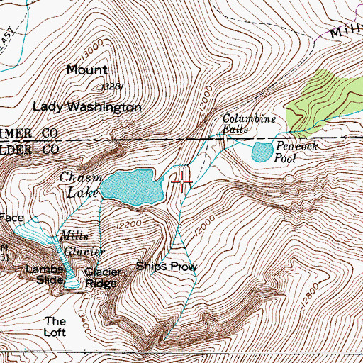 Topographic Map of Shelter House, CO