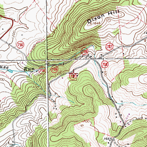Topographic Map of Broad View School (historical), VA