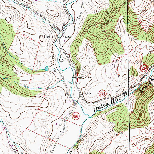 Topographic Map of Crawford School (historical), VA