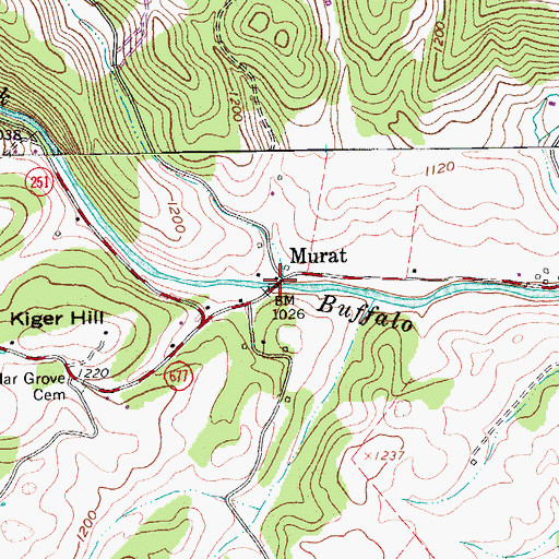 Topographic Map of Thomas S Dixon Bridge, VA