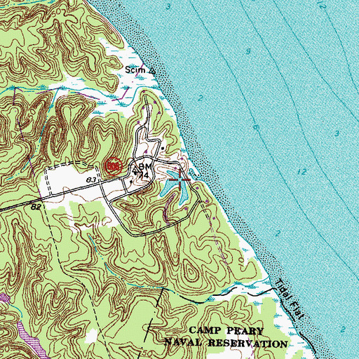 Topographic Map of Lake Norvell, VA