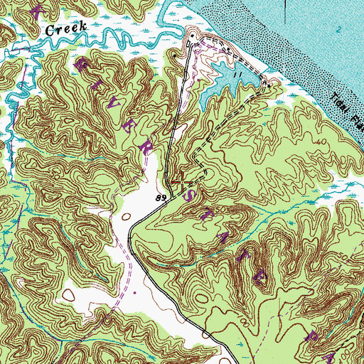 Topographic Map of York River State Park, VA