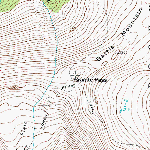 Topographic Map of Battle Mountain, CO