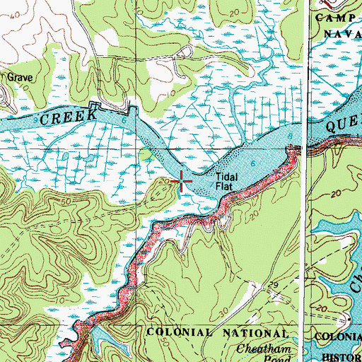 Topographic Map of Blaine Landing, VA
