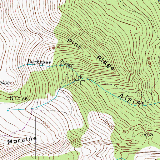 Topographic Map of Larkspur Creek, CO