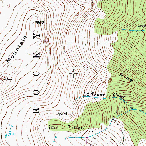 Topographic Map of Pine Ridge, CO
