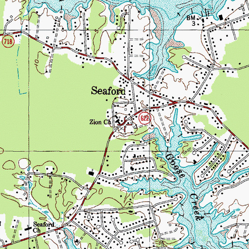 Topographic Map of Zion Cemetery, VA
