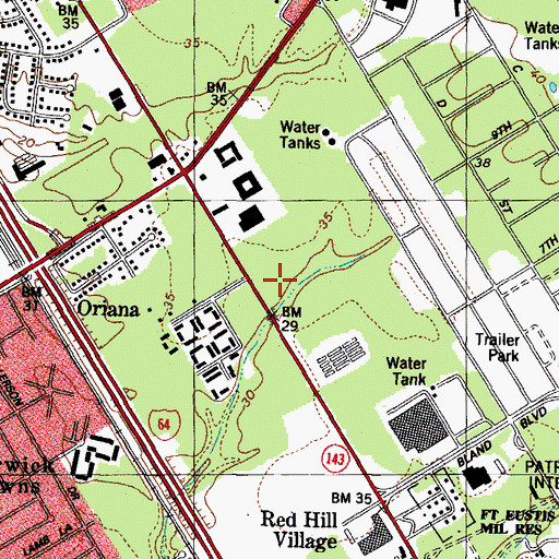 Topographic Map of Drug Emporium Plaza Shopping Center, VA