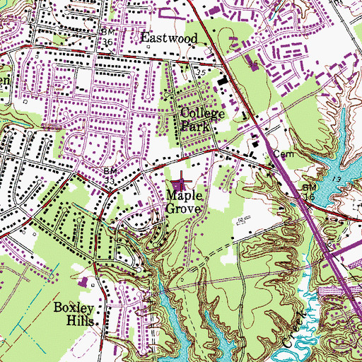 Topographic Map of Jenkins Elementary School, VA