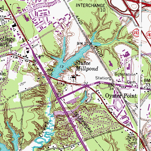 Topographic Map of Denbigh Baptist Church, VA