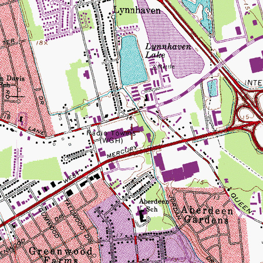 Topographic Map of Todd Center Shopping Center, VA