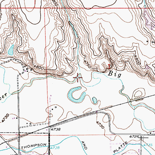 Topographic Map of Little Thompson River, CO
