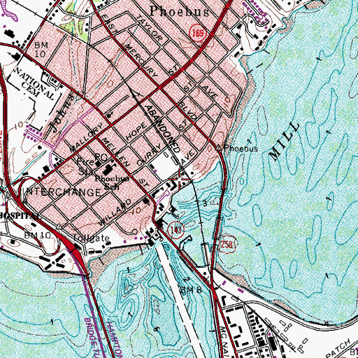 Topographic Map of Saint Mary Star of the Sea School, VA