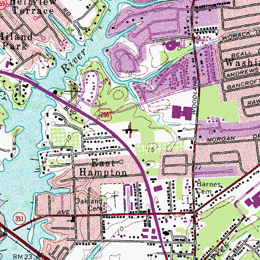 Topographic Map of Emmanuel Episcopal Church, VA