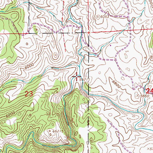 Topographic Map of North Fork Little Thompson River, CO
