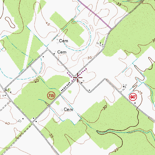 Topographic Map of Jordan, VA