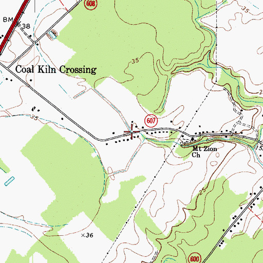 Topographic Map of Mount Zion, VA