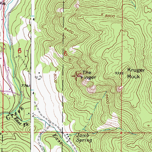 Topographic Map of The Finger, CO