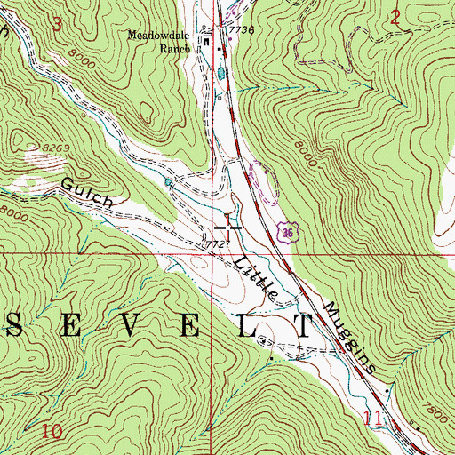 Topographic Map of Big Gulch, CO