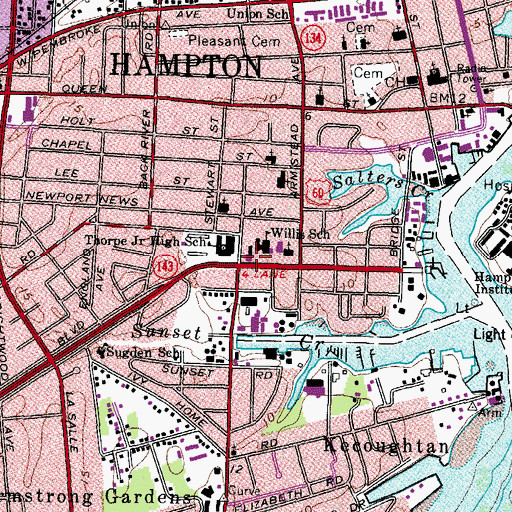 Topographic Map of Charles H Taylor Memorial Library (historical), VA