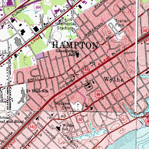 Topographic Map of Church of God of Prophecy, VA