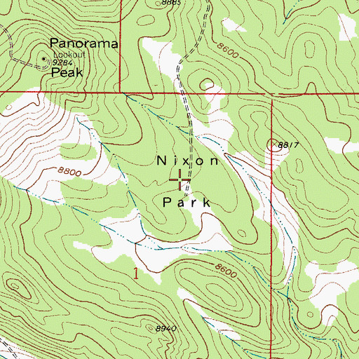 Topographic Map of Nixon Park, CO